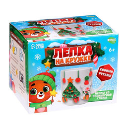 Декор кружки полимерной глиной Новый год! Ёлочка