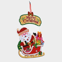 Новогоднее украшение настенное Дед мороз на санках, подвеска, 43,5х30,5 см - Simaland фото 2