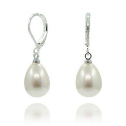 Серьги "Капля" майорка розовая 10х13мм