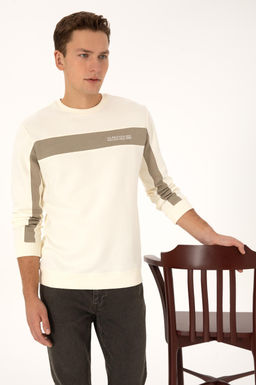 Erkek Regular Fit Bisiklet Yaka Krem Sweatshirt - U.s. polo assn фото 3