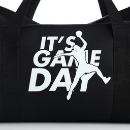 Сумка спортивная на молнии TEXTURA, с подкладкой, с длинным ремнём, маленький размер, чёрная