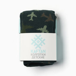 Колготки детские KAFTAN «Самолёты», рост 104-110 см, зелёные