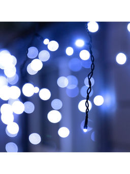 Гирлянда «Бахрома» 25 × 0.7 м, IP44, УМС, тёмная нить, 450 LED, свечение белое, мерцание, 220 В