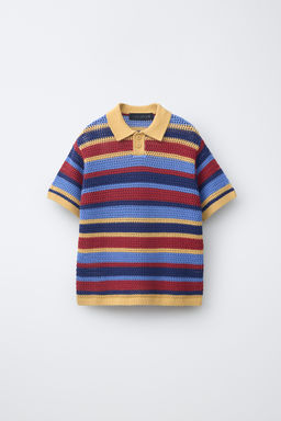 POLO RAYAS PUNTO CROCHET / Multicolor