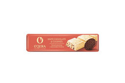 OZera, шоколадный батончик White & Cookies, 45 г (упаковка 30 шт.)