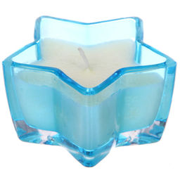 Свеча в стакане "Звездная ночь" 10,5*5,5 см, Голубой