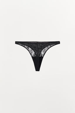 LACE THONG WITH FLORAL EMBROIDERY - Zara фото 5
