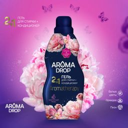 AROMA DROP гель д/стирки 2в1 1000мл Aromatherapy Цветочный микс