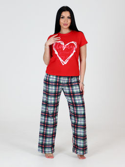 ДК-014 брюки ДОМАШНИЙ ЖЕНСКИЙ КОСТЮМ (Красный) - А-дина фото 2