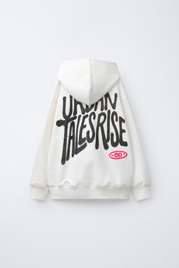 SUDADERA CAPUCHA GRAFFITI / Blanco - Zara фото 6