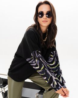 Свитшот с принтованными рукавами SSR003