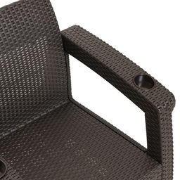 Кресло садовое «Ротанг», пластик, 73×70×79 см, мокко, набор 2 шт.