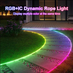 Наружная светодиодная лента RGBIC IP66 5метров USB, водонепроницаемая, синхронизация музыки, неоновая веревка с управлением через приложение