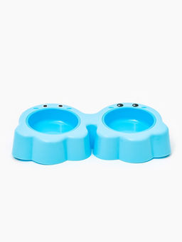 Миска двойная «Приведение», 2×160 мл, пластик, голубая