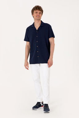 Erkek Lacivert Apa_ Yaka K_sa Kollu _rme G_mlek Sepette S_rpriz _ndirim - U.s. polo assn фото 4