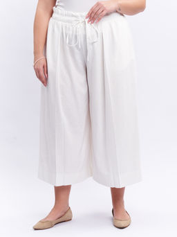 Брюки кюлоты льняные TBB19252WHT04