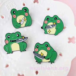 Брошь-значок Dangerous frog