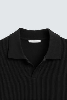 VERTICAL TEXTURED POLO SHIRT - Zara фото 8
