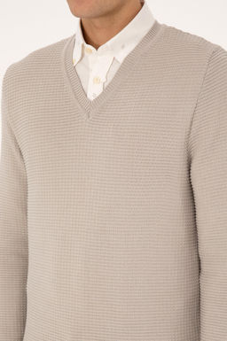 Erkek Regular Fit V Yaka Ta_ Kazak - U.s. polo assn фото 7