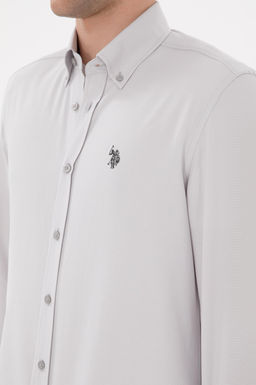 Erkek A__k Gri Uzun Kollu Basic G_mlek Sepette S_rpriz _ndirim - U.s. polo assn фото 7