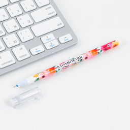 Цена за 12 шт. Ручка пиши-стирай, синяя паста, гелевая, 0.5 мм с колпачком С 8 Марта - Artfox фото 6