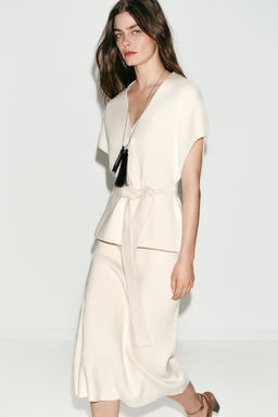 FALDA MIDI PUNTO / Crudo - Zara фото 10