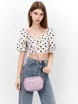 LACCOMA сумка Джулия-ЛЦ802-сиреневый эко кожа хлопок фото 7