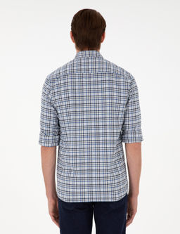 _ndigo Regular Fit Ekose Oduncu Uzun Kollu G_mlek - Pierre cardin фото 5
