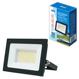 ULF-F70 30W/6500K IP65 12/24/36V BLACK Прожектор светодиодный. Дневной свет (6500K). Корпус черный. TM Uniel