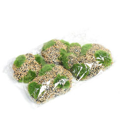 Мох искусственный, для декора, «Камни с мелкой каменной крошкой», набор 6 шт., бежевый, Greengo