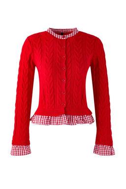 Lacivert Ekose Garni Yaka Detayl? Triko H?rka TWOAW26HI00259 - Trendyolmilla фото 10