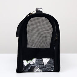 Сумка-переноска каркасная Зимние коты, размер L, 53 х 21 х 29 см - Пижон фото 4