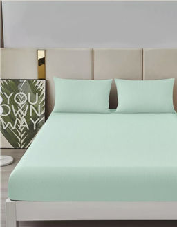 Простыня Страйп Жаккард на резинке Мерцана MERCJ002 (Мятный) 90x200