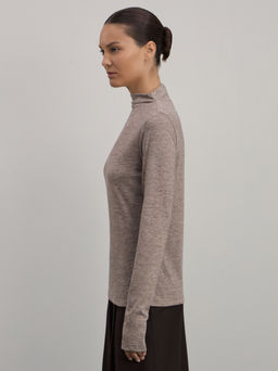 Джемпер из вискозы с воротником стойкой / Zarina  фото 4