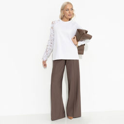 Свитшот с объемным декором Модная хроника (white) - Charutti фото 10