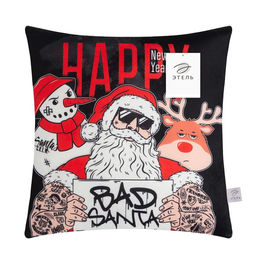 Подушка-плед Этель Bad Santa, подушка 40*403 см, плед 100*150 см 100%п/э, 280 г/м2  фото 4