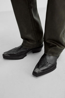 LEATHER COWBOY BOOTS - LIMITED EDITION - Zara фото 4