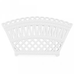 Салфетница пластмассовая "Семь злаков" 16,5х3,5х9см, белый (Россия)