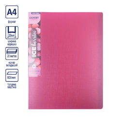Expert Complete Trend ICEberries Папка с вкладышами 20 л. A4 600 мкм 20 мм лён 1 шт. брусника EC211520070