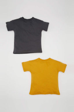 Спортивная футболка с короткими рукавами и принтом для маленьких мальчиков - Defacto фото 4