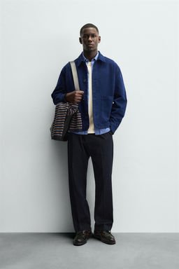 TEXTURED OVERSHIRT WITH POCKETS