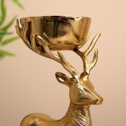 Подсвечник «Олень», 19×12×28 см, алюминий