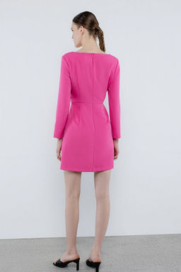 Синее платье с длинным рукавом - Incity фото 10