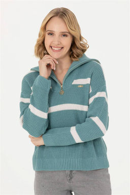 U. S. Polo Assn Женский мятный свитер с v-образным вырезом - U.s. polo assn фото 10