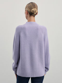 Джемпер оверсайз с воротником стойкой / Zarina  фото 5