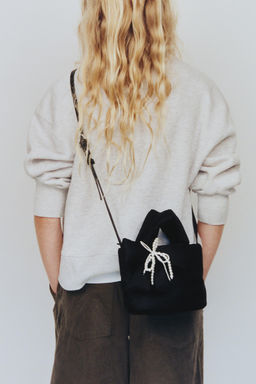 NYLON CROSSBODY BAG WITH BOW