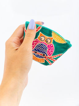 Кошелек под мелочь ручной принт Сова №0593/8 4шт/уп - Ганг фото 4