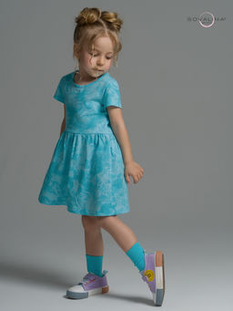 Платье Лето зайцы варенка бирюза - Sovalina фото 16