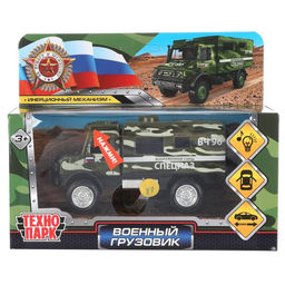 . Грузовик "Военный камуфляж" 14 см, металл свет-звук двери, зелен, арт.FY6066A-14SLMIL-GN