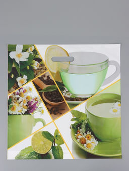 Цена за 50 шт. Пакет "Свежесть", полиэтиленовый с вырубной ручкой, 45 х 45 + 3 см, 65 мкм